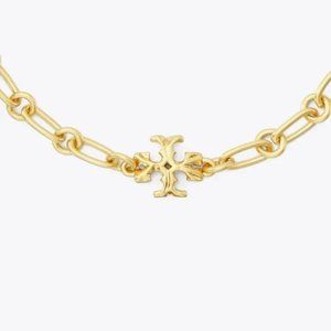 Tory Burch Roxanne Chain Delicate Bracelet (18K Gold Plating) (NEW)